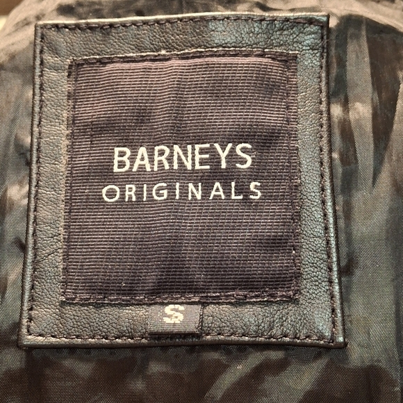 Barneys Originals Leather Jacket, Levi's Patch ❤️ A Guy In Levi's, Women Size S - Picture 2 of 16